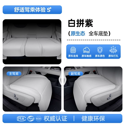 Modelə uyğun (Original) oturacaq örtükləri – 27 models of Changan Deep Blue - upgraded-invisible-model-white-with-purple-full-car-floor-mat-deep-blue-car-s05-27-models-passenger-seat-with-leg-rest