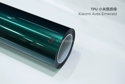 Auto Color Change Film – wrap, glossy color change, full car - tpu-xiaomi-parrot-green-15215m