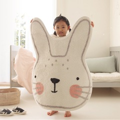 Thick imitation cashmere ins style cute cartoon rabbit carpet children's room game blanket crawling carpet princess room decoration