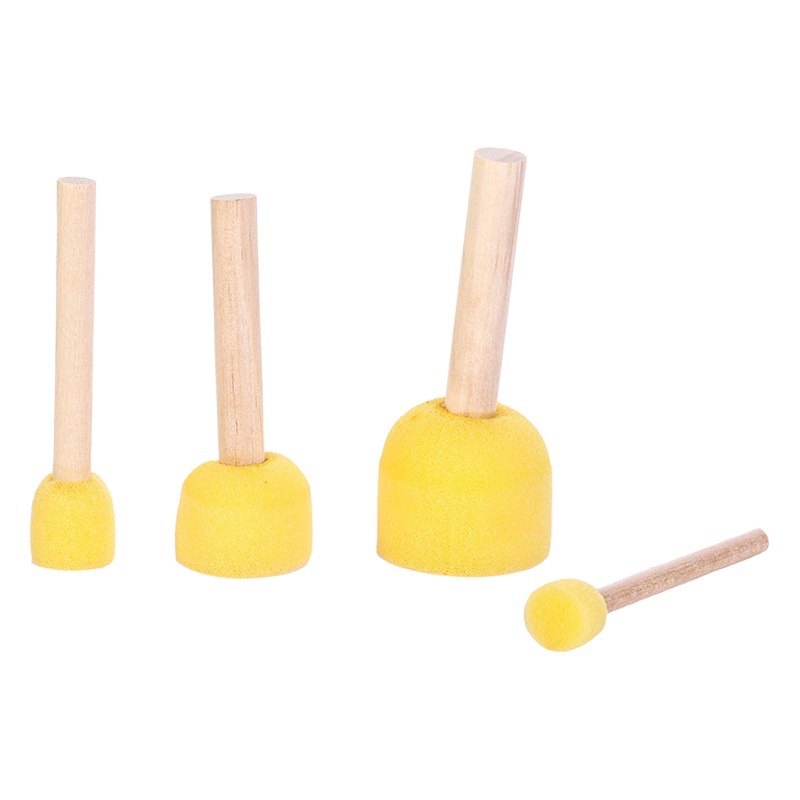 Seta transfronteriza esponja cabeza pintura cepillo registro manejar niños educación temprana graffiti esponja sello fabricante en stock