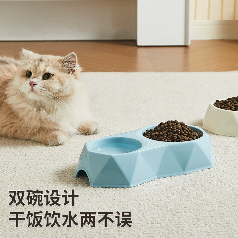 Двойная пластиковая миска Aspet Diamond для животных, миска для кошек, миска для собак, миска для корма, нескользящая миска для корма для собак, миска для корма для кошек