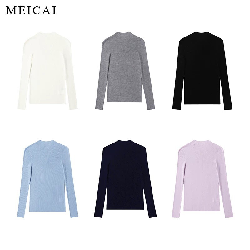 Beautifully Crafted [Easy Care Series] Upgraded Ultra-Fine 140S Machine-Washable Merino Wool Ribbed Seamless Knitwear