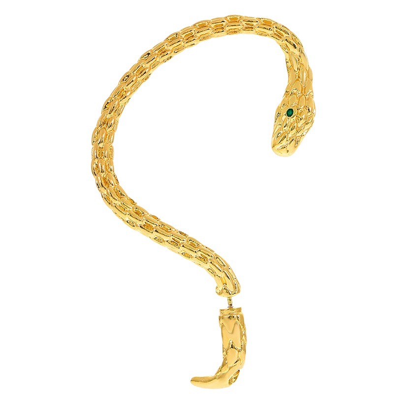 European and American winding ear hook snake-shaped earrings punk retro exaggerated niche couple design earrings temperament earrings