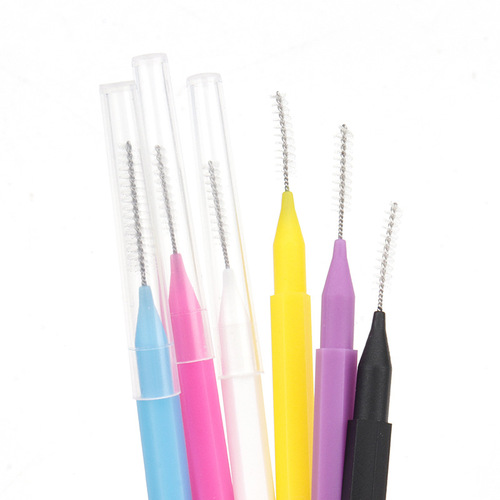 Wholesale colorful mini brow brush, portable beauty aid product eyelash brush for beauty salon use