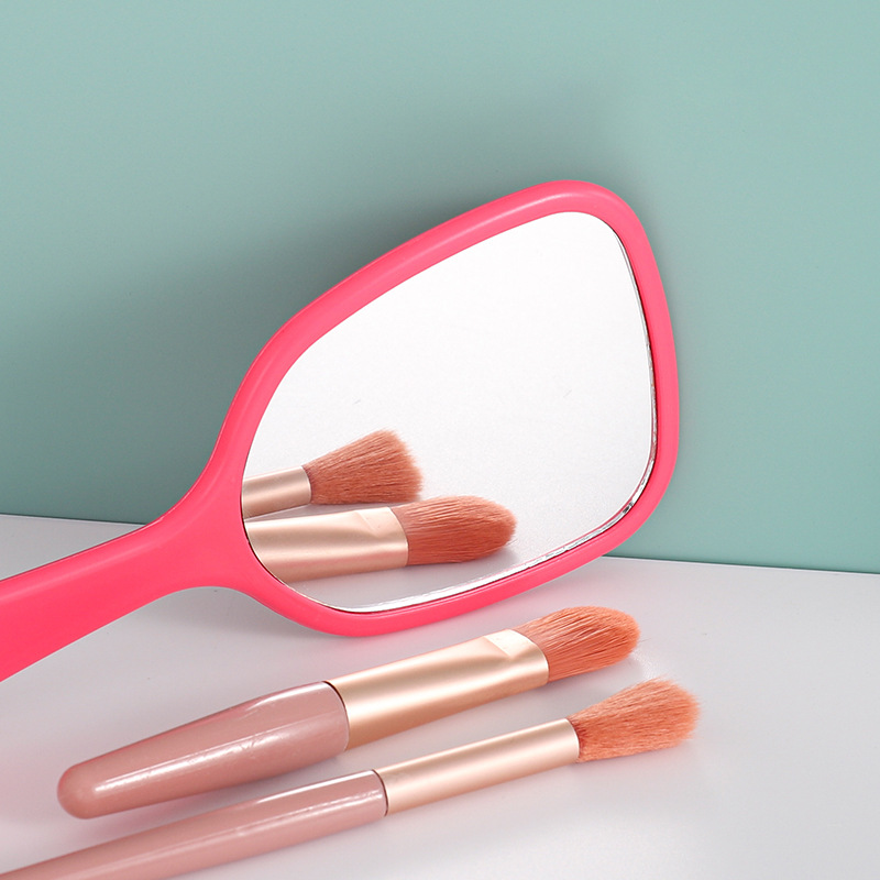Espejo de Mano de Una Sola Cara Portátil de Plástico para Maquillaje image 6