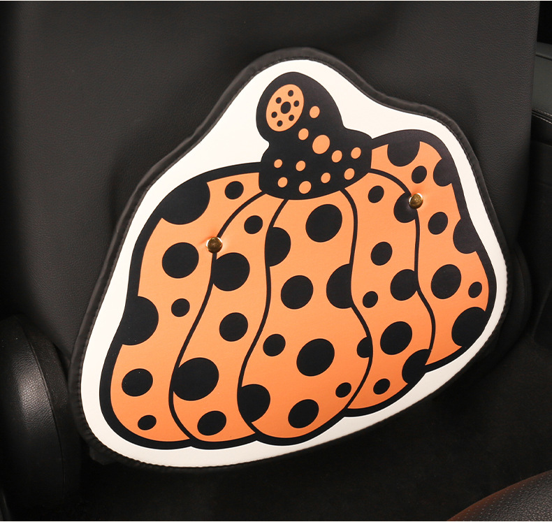 Pumpkin cute chair back anti-kick cushion car seat chair back anti-fouling cushion anti-dirty cushion chair back pocket suspension type