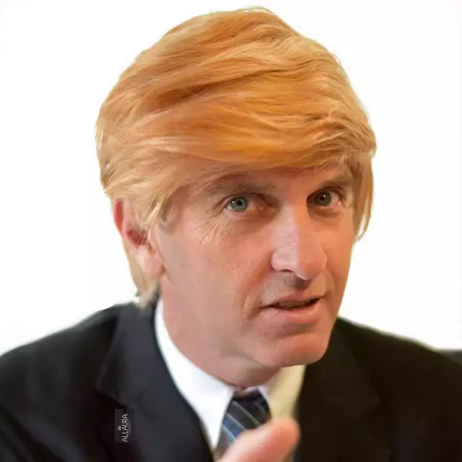 男士金色假发欧美trump短发川普特朗普总统化妆舞会表演节日假发