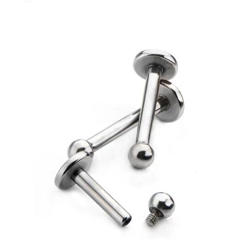 Cross-border G23 titanium steel inner tooth labial bar spherical pointed conical labial bar lingual bar ear bone bar body piercing jewelry