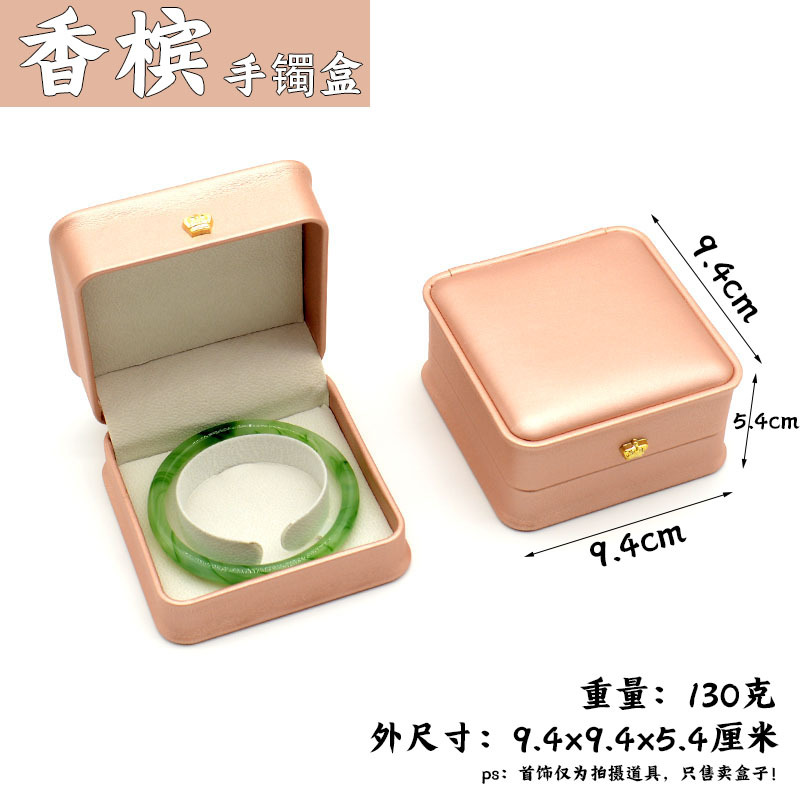 Fabricante de cuero pu cepillado caja de joyería caja de anillo caja de moda colgante caja de joyería de la pulsera