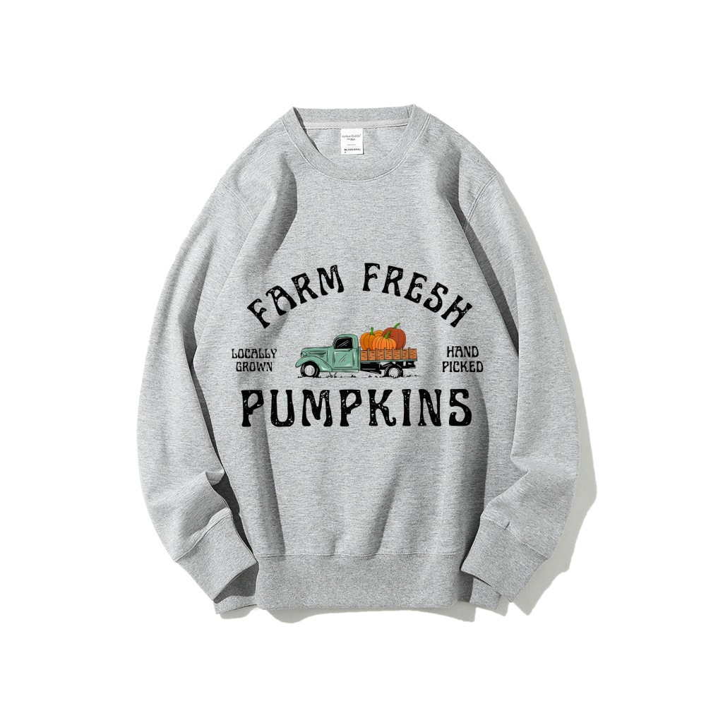 Granja Pumpkin Sweatshirt Fall Crewneck Sweatshirt Pumpk