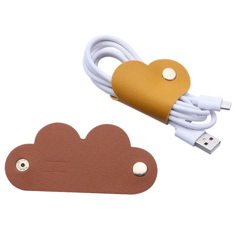 Spot love leather winding wound data cable hub leather buckle band…