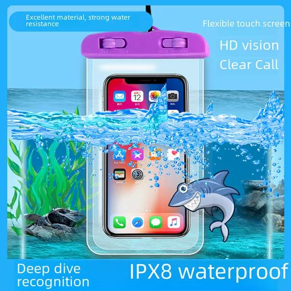 Color Clip Mobile Phone Diving Bag Thickeneded Touch Screen Hanging Neck Outdoor Travel Dustproof Diving Mobile Phone Waterproof Case