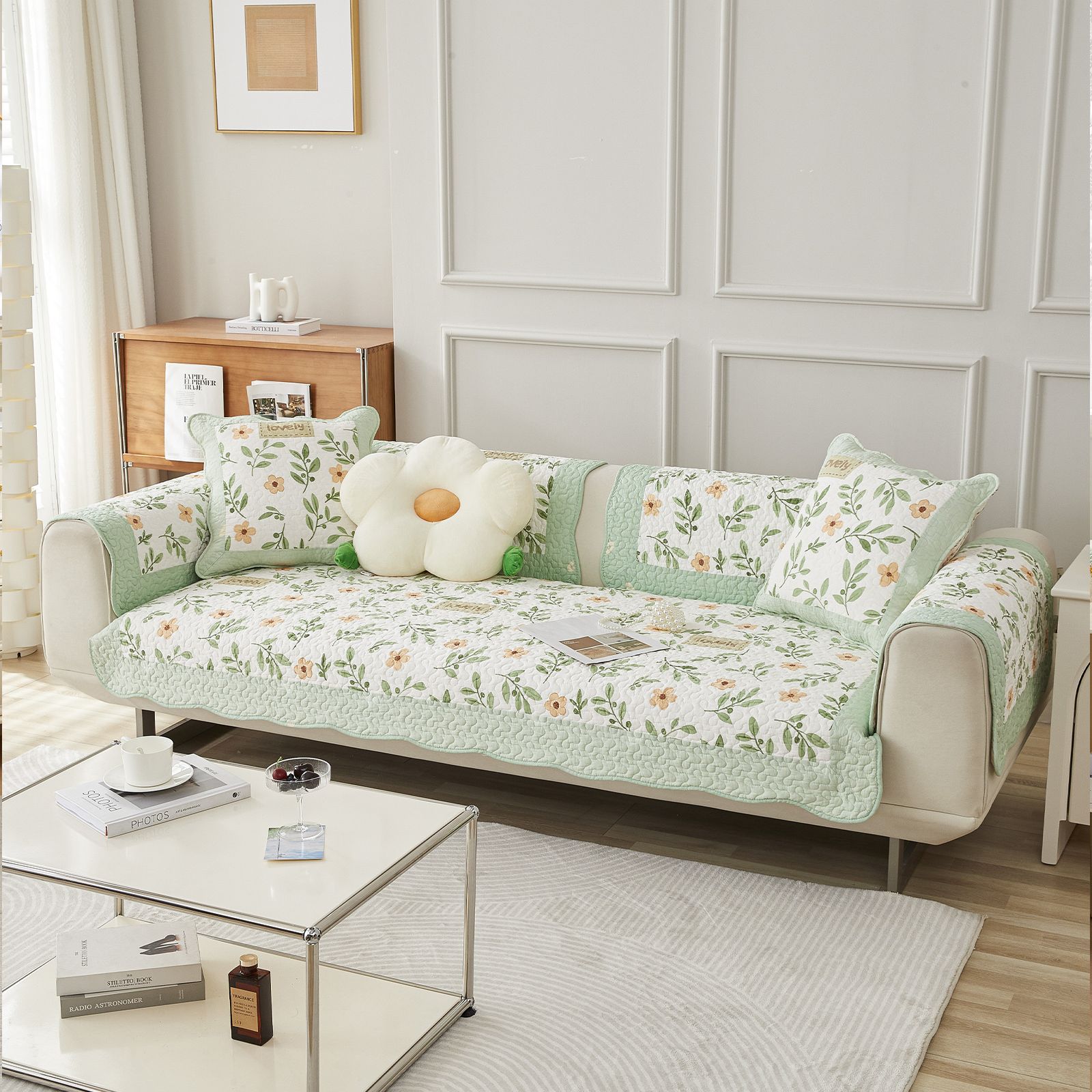 Funda de sofá universal de algodón puro antideslizante_voghion.com