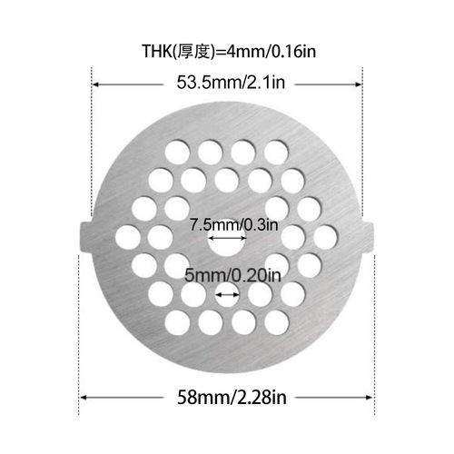 Cross-border household mincer parts stainless steel mesh blades Jinzheng Xiaoxiong sausage machine blade plate sieve plate hole plate