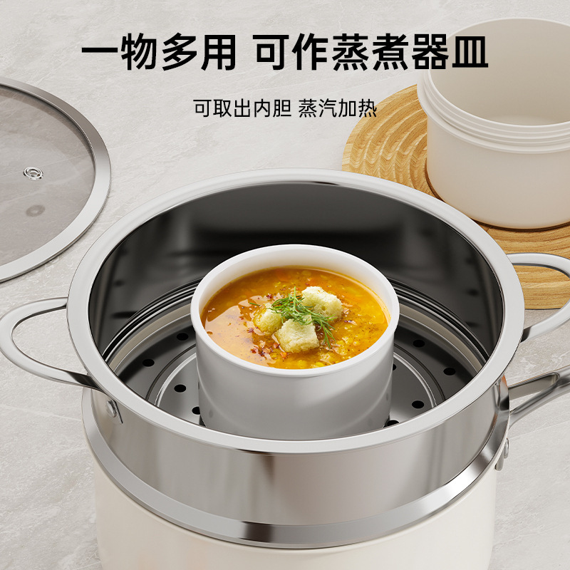 陶磁器の内胆の保温の弁当箱の学生のサラリーマンの専用の弁当は電子レンジと熱帯の食事を加えて独立して分けます。|undefined