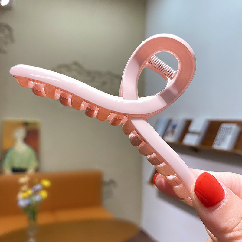 Internet celebridad clip de metal grande clip de tiburón japonés y coreano elegante temperamento espalda Cabeza pelo agarre de alto grado horquilla tocado