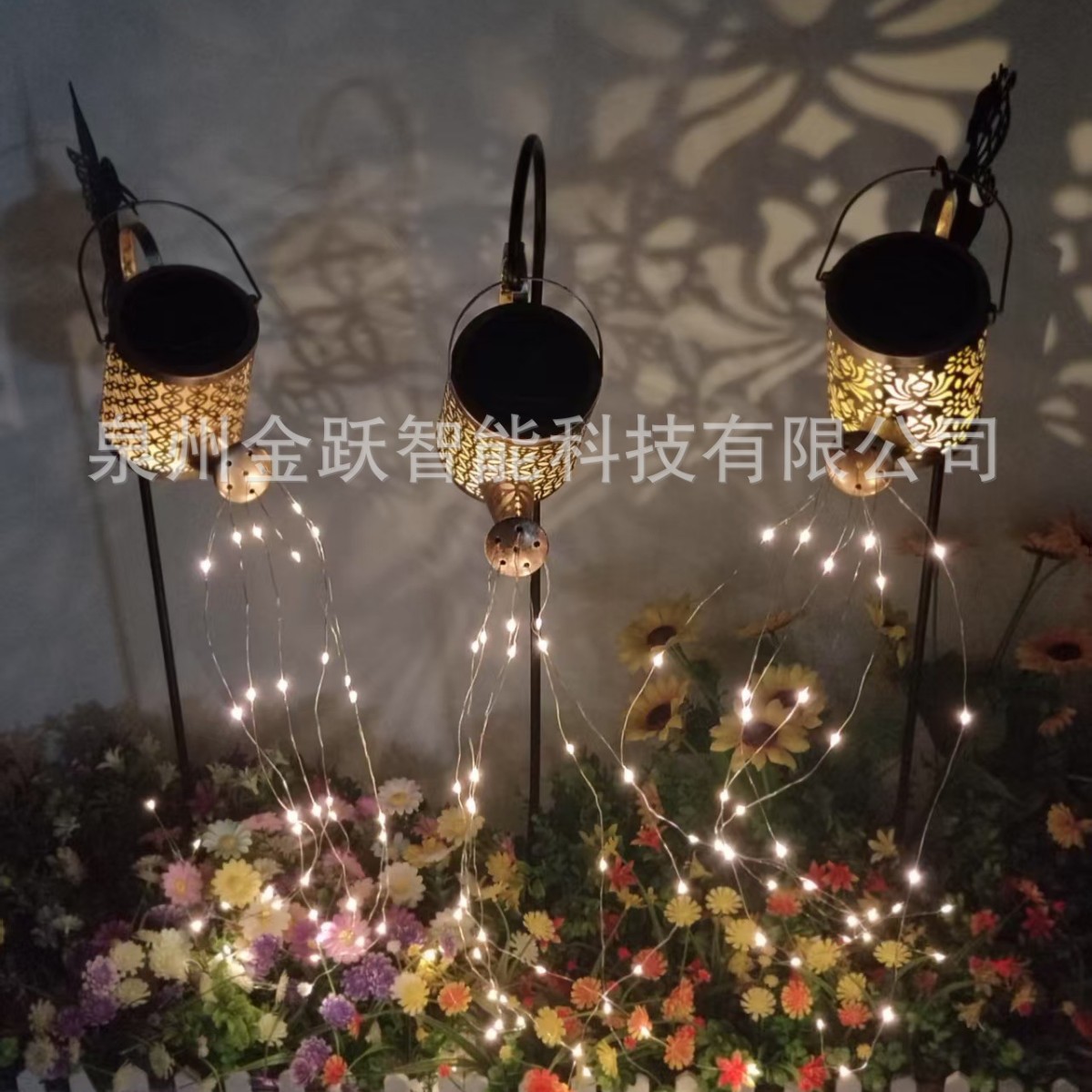 Foreign trade Baihua Fairy Hummingbird Copper Coin Solar Kettle Lamp Decoration Outdoor Courtyard Lawn Landscape Factory Direct Sales
