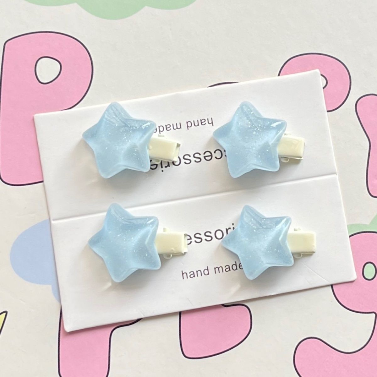 블루스타 헤어클립 [종이카드 없음]