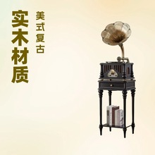 佳佰喇叭留声机黑胶唱片机音响,电唱机C-598蓝牙双声道木质音箱