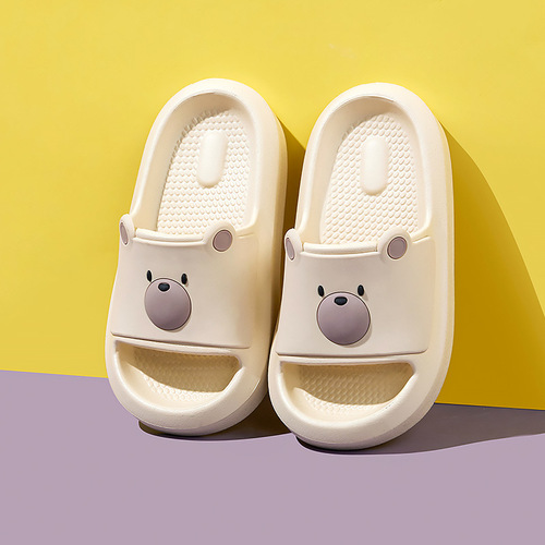 Happy Mary summer adult parent-child bear style non-slip slippers cute EVA indoor sandals slip-on slippers