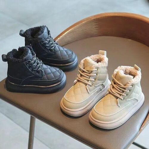 New Thick Winter Warm Casual Kids Cotton Boots for Both Boys and Girls, Martin Boots, Sporty and Durable, Double Layer Cotton Shoes
