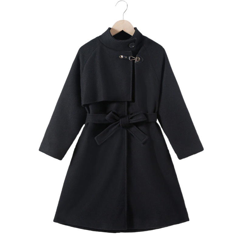 Parent-Child Matching Outfits: Girls' Woolen Coat, 2026 Autumn/Winter Collection, Petite Cardigan, Older Girls' French-Style Woolen Jacket