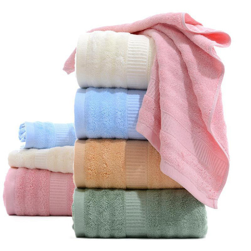 Factory Direct Sales Bamboo Fiber Bath Towel 70*140 Cross-border Adult Thick Soft Absorbent Bamboo Carbon Fiber Bath Towel Wholesale