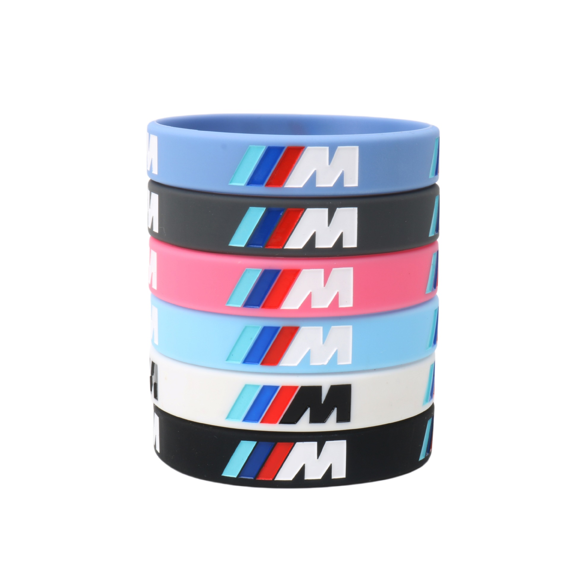 M Bracelet Car Silicone Wristband Student Sports Trendy Brand Silicone Wristband for Men and Women Couples