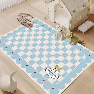 Cartoon Thickened Pvc Wipe-Clean Floor Mat, Waterproof and Urine-Proof Pet Fence Mat, No-Wash Dirt-Resistant Wipeable Dining Mat for Cats and Dogs (Avtomobil döşəmə paspasları) - cute-achai-4060cm-35mm-wipe-clean