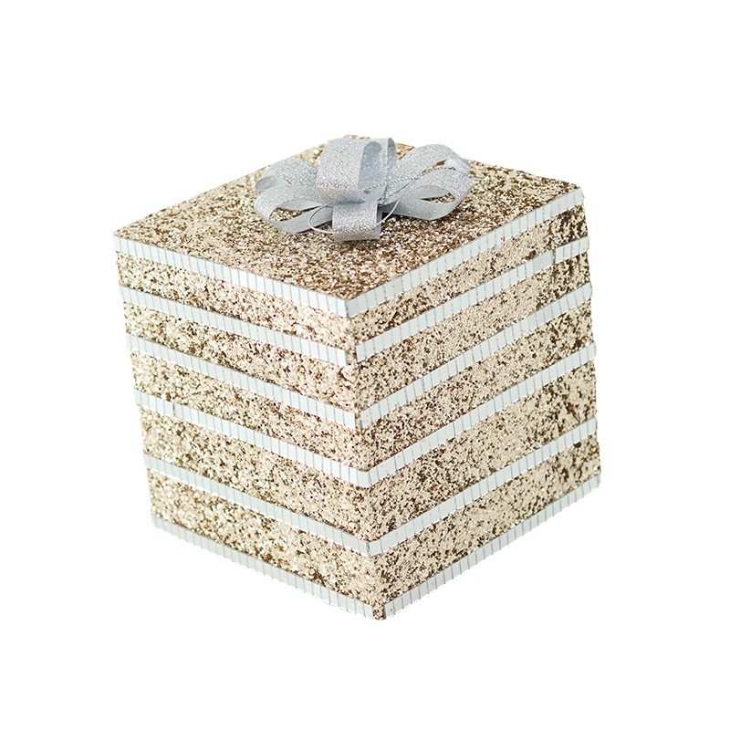 Nuevos productos transfronterizos ins Bola de Navidad de champán de alta gama Paquete de regalo Muletas Bola pintada de forma especial Colgante de decoración navideña