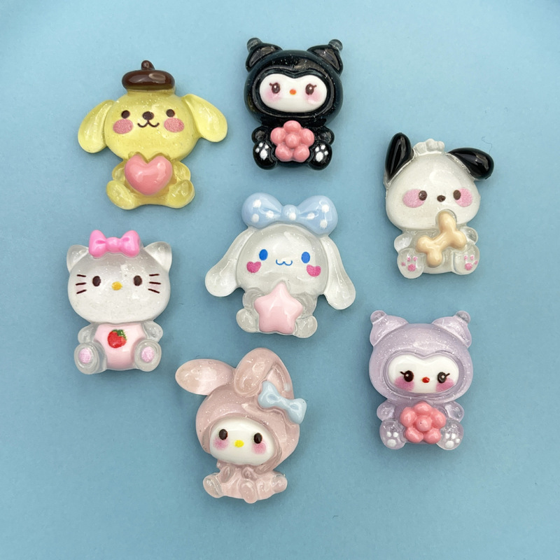 New full transparent color pearlescent resin cute cartoon hairpin jewelry cream glue DIY accessories hole shoes mobile phone case New full transparent color pearlescent resin cute cartoon hairpin jewelry cream glue DIY accessories hole shoes mobile phone case