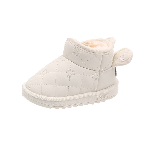Baby snow boots with velvet thick cotton shoes winter warm shoes…