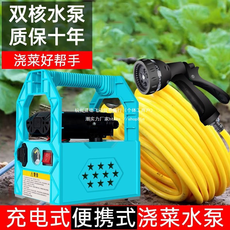 嘉益德锂电小型充电式抽水泵浇菜浇水机农用家用灌溉户外自吸