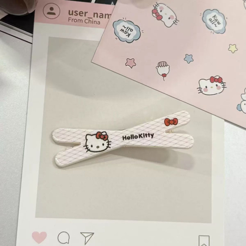 甜美卡通kitty猫发夹可爱少女心侧边夹刘海夹少女感发卡头饰学生|undefined