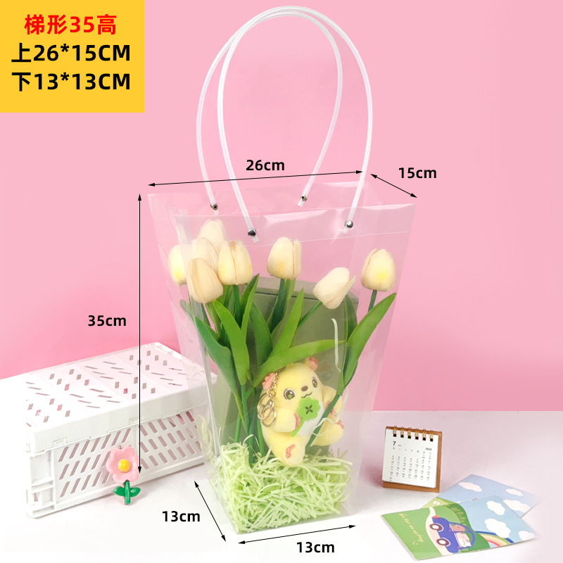 Transparente 35 alto 26 * 15 bajo 13 * 13; PP; 10 paquetes