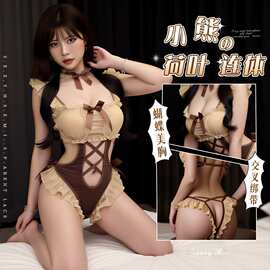 新款情趣内衣性感连体 衣可爱小熊制服qqny调情睡衣诱惑套装女