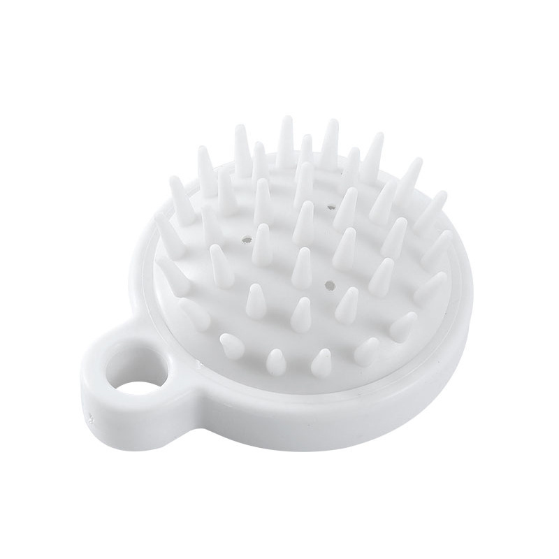 Artefacto de champú de estilo japonés cepillo de champú blanco peine de masaje de cabeza rascador de cabeza cepillo de champú de silicona fabricante al por mayor