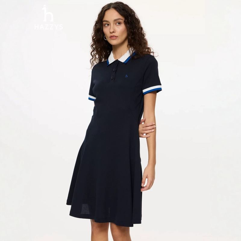 Cross-Border Celebrity-Inspired 26 Spring/Summer New Women's Casual Commuting Polo Collar Dress