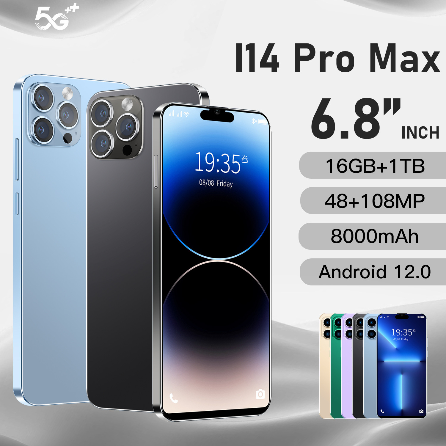 跨境手机6.8寸低价热款i14 Pro Max一体机1+16G安卓智能手机代发