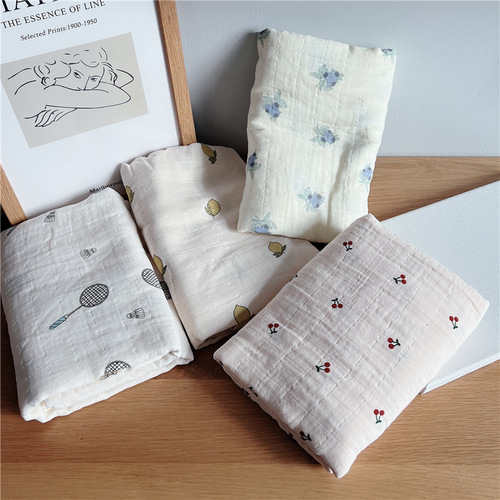 Bath towel, beautiful gauze blanket, gauze wrap, swaddle, baby quilt and blanket