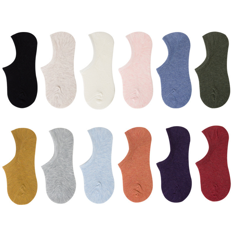 Socks women's spring and summer new invisible socks Japanese style do not fall off with boat socks shallow mouth non-slip short socks Zhuji socks wholesale