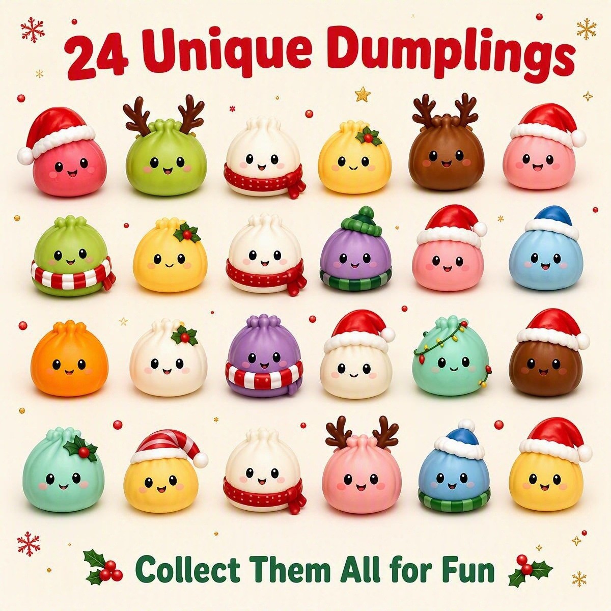 Cross-border Christmas countdown blind box Christmas toy DIY squishy toy blind box tear-off calendar hole toy