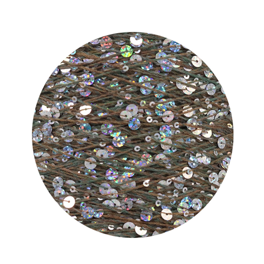 50g algodón lentejuelas hilo 3mm + 6mm peinado tamaño de lujo lentejuelas mano hilo tejer precio al por mayor