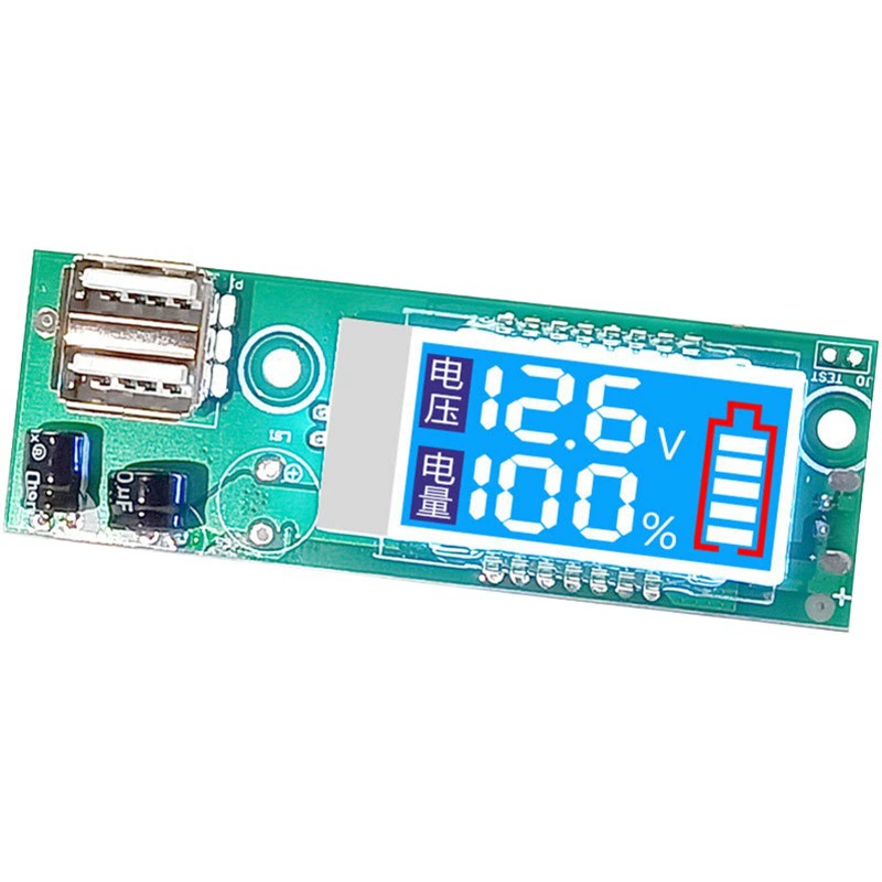Свинцово-Кислотный Вольтметр 3 Строки 12 В литиевая батарея Светодиодный ЖК-дисплей Кабель постоянного тока для мужчин и женщин с зарядкой мобильного телефона через USB