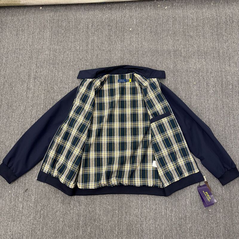Ralph Lauren Embroidered American Retro Veteran Harrington Jacket for Men Vintage Pilot Old Money Style Coat Ralph Lauren Embroidered American Retro Veteran Harrington Jacket for Men Vintage Pilot Old Money Style Coat