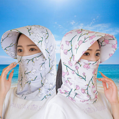 Sunscreen scarf Sunscreen Hat new pattern Covering her face face shield Veil ultraviolet-proof Large canopies sunshade Sun hat