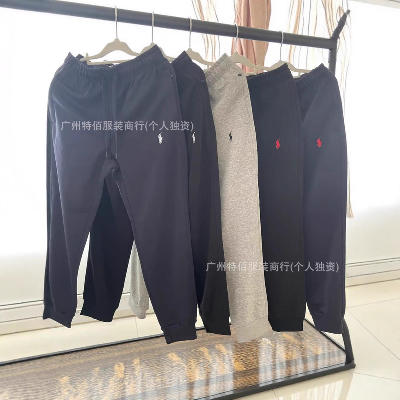 Cross-Border Foreign Trade Pony Embroidered Sweatpants for Men and Women New Autumn and Winter Casual Sports Versatile Paul Elastic Cuff Pants