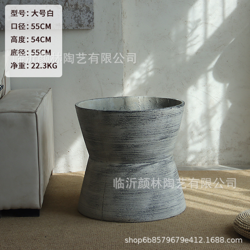 Reloj de arena creativo horta de cemento sala de estar interior horta de plantación verde centro comercial hotel gran horta de plantación verde