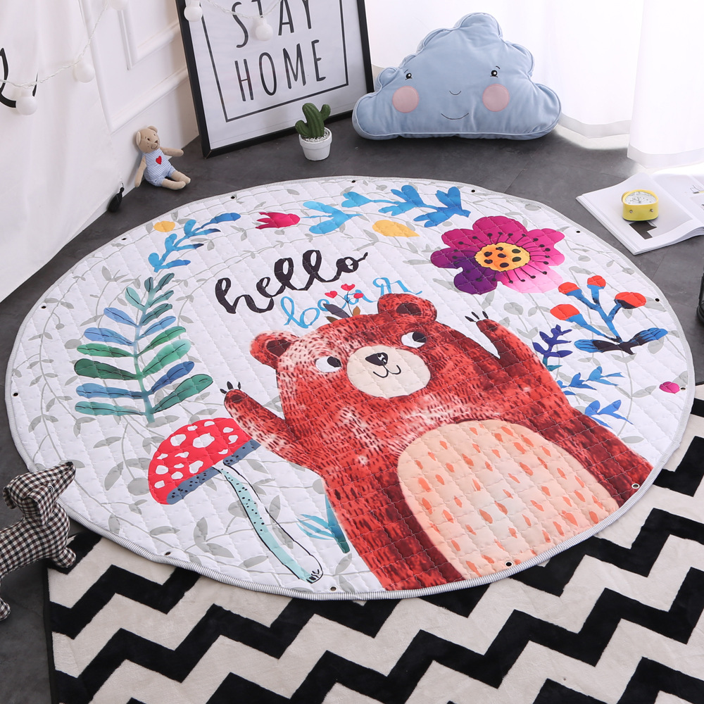 Slightly Defective Round Kidsren's Toy Floor Mat Company Event Giveaway Gift Cartoon Baby Crawling Blanket Second-Class Defective Product