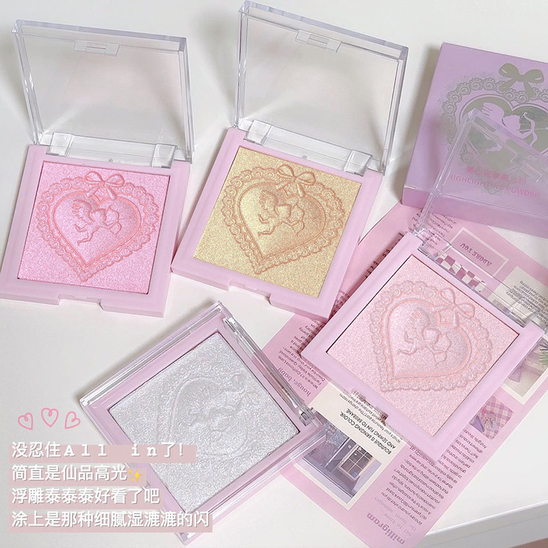 ZVEV tierna niña pura deseo hada con flash fino fiesta estudiante maquillaje sobrenatural blanco novato monocromático alto brillo polvo de reparación